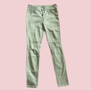 Old Navy Mint Green Ripped Skinny Jeans